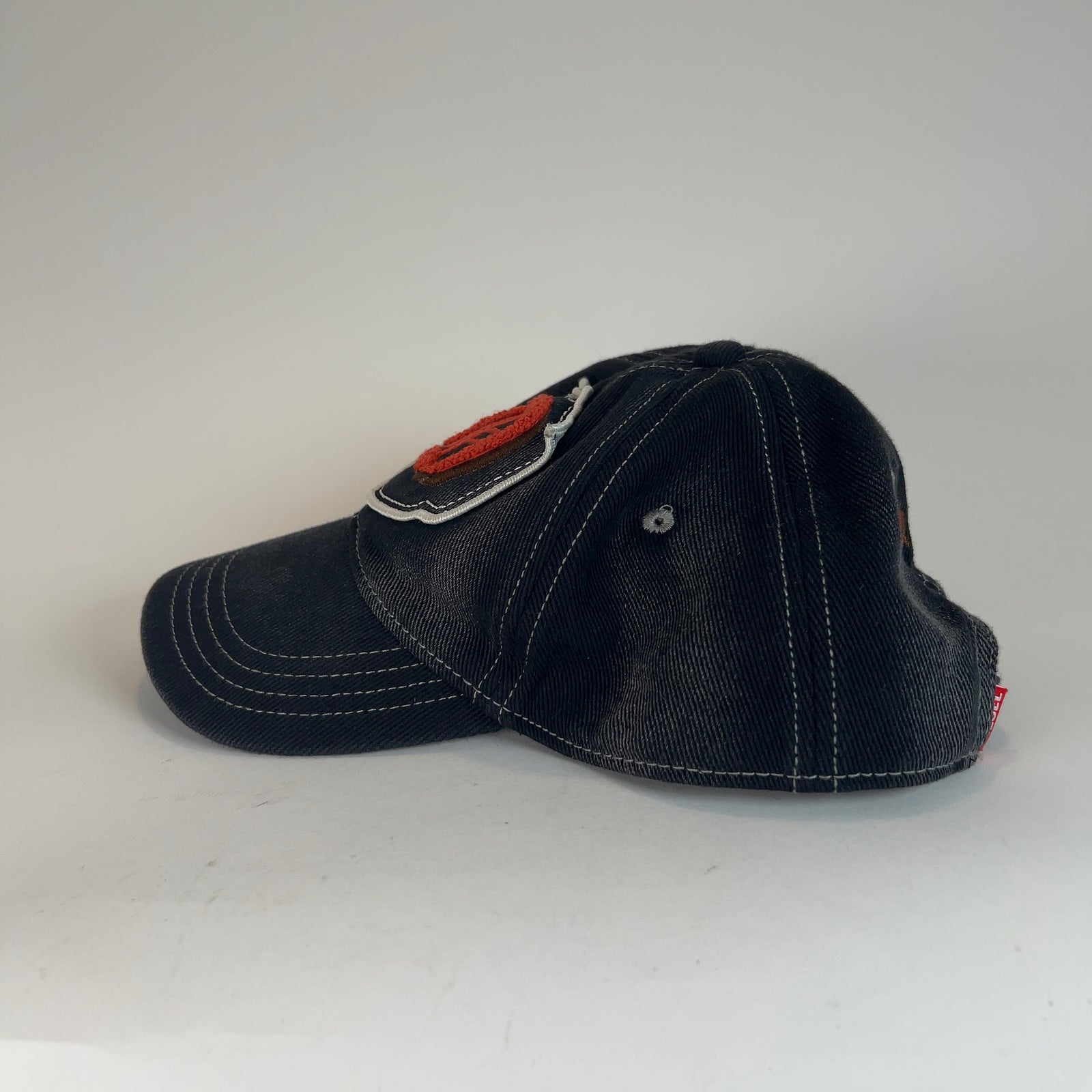 Diesel Military 'D' Logo Washed Denim Patch Hat