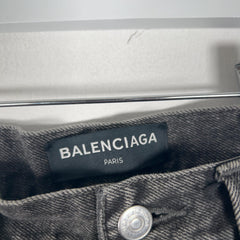 Balenciaga Convertible Grey Wash Denim Jeans Size 30