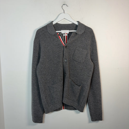 Thom Browne 3-Pocket Button-Up Knitted Cardigan