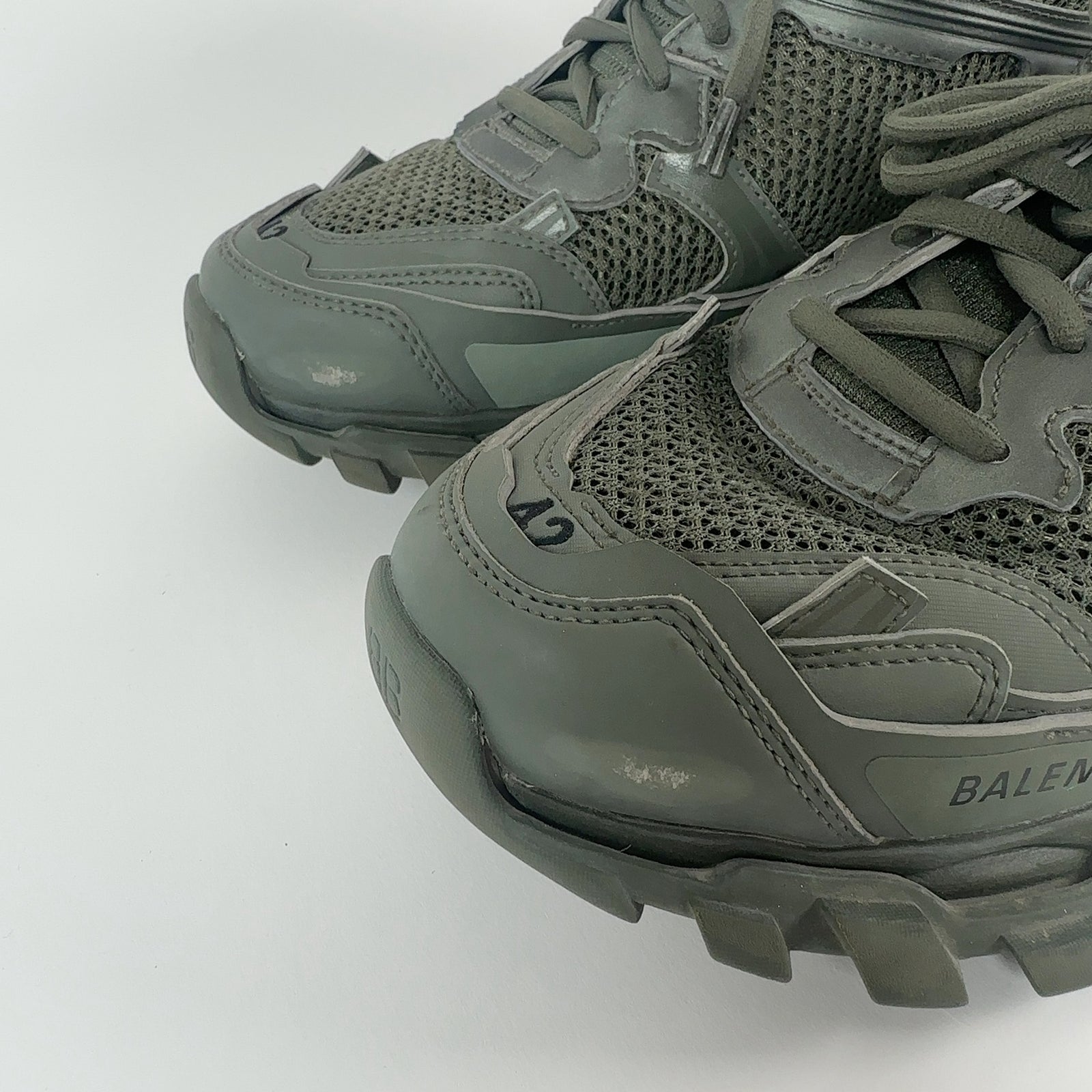 Balenciaga Olive Track 3 Lowtop Sneakers