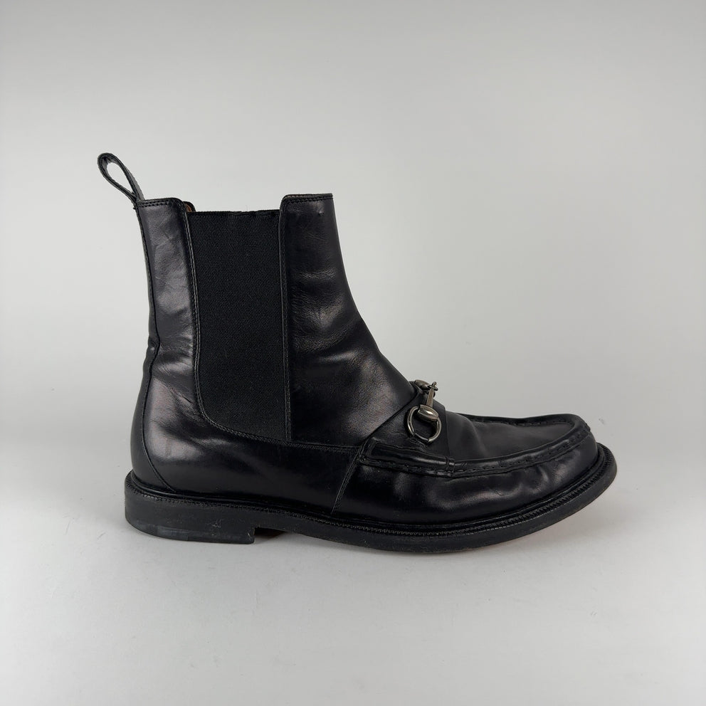 Gucci Horsebit Leather Chelsea Boots