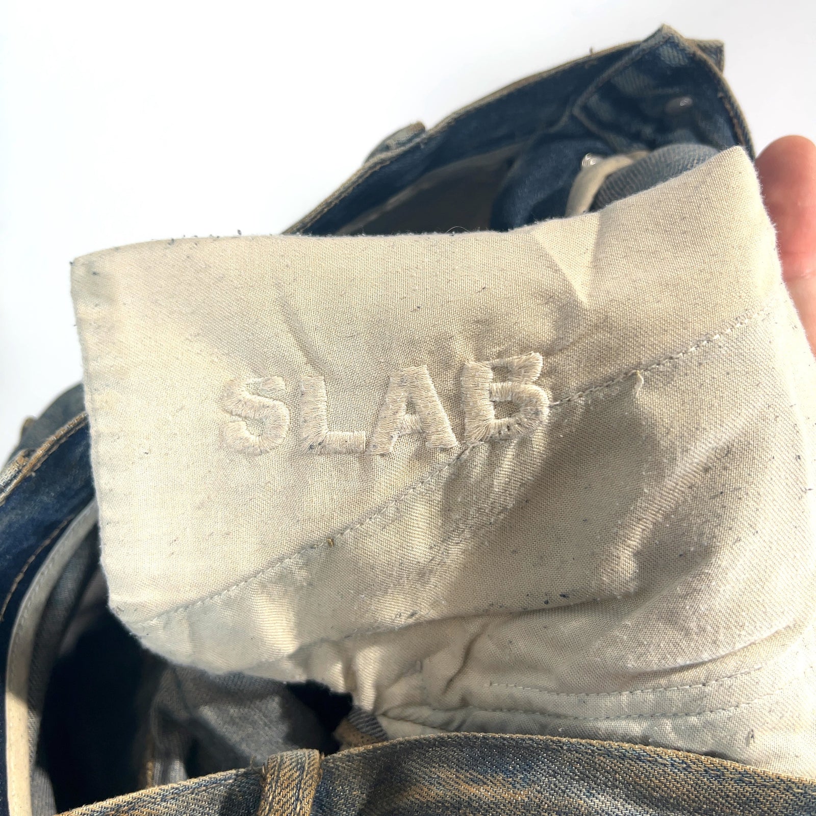 Rick Owens Slab Oil Stain Blue Jeans