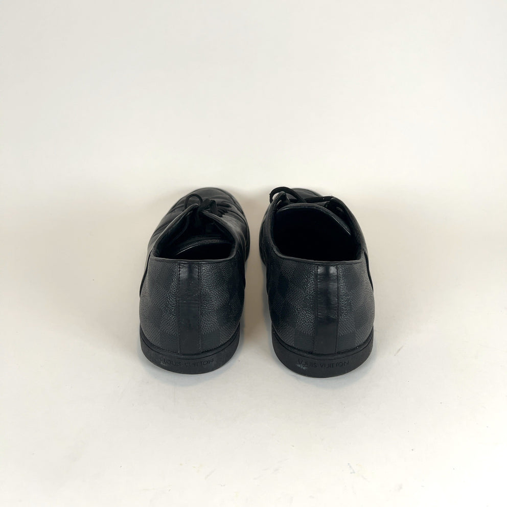 Louis Vuitton Luxemburg Black Leather Lowtop Sneakers