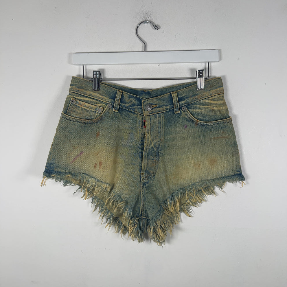 Maison Margiela Lightwash Paint Splatter Jean Shorts