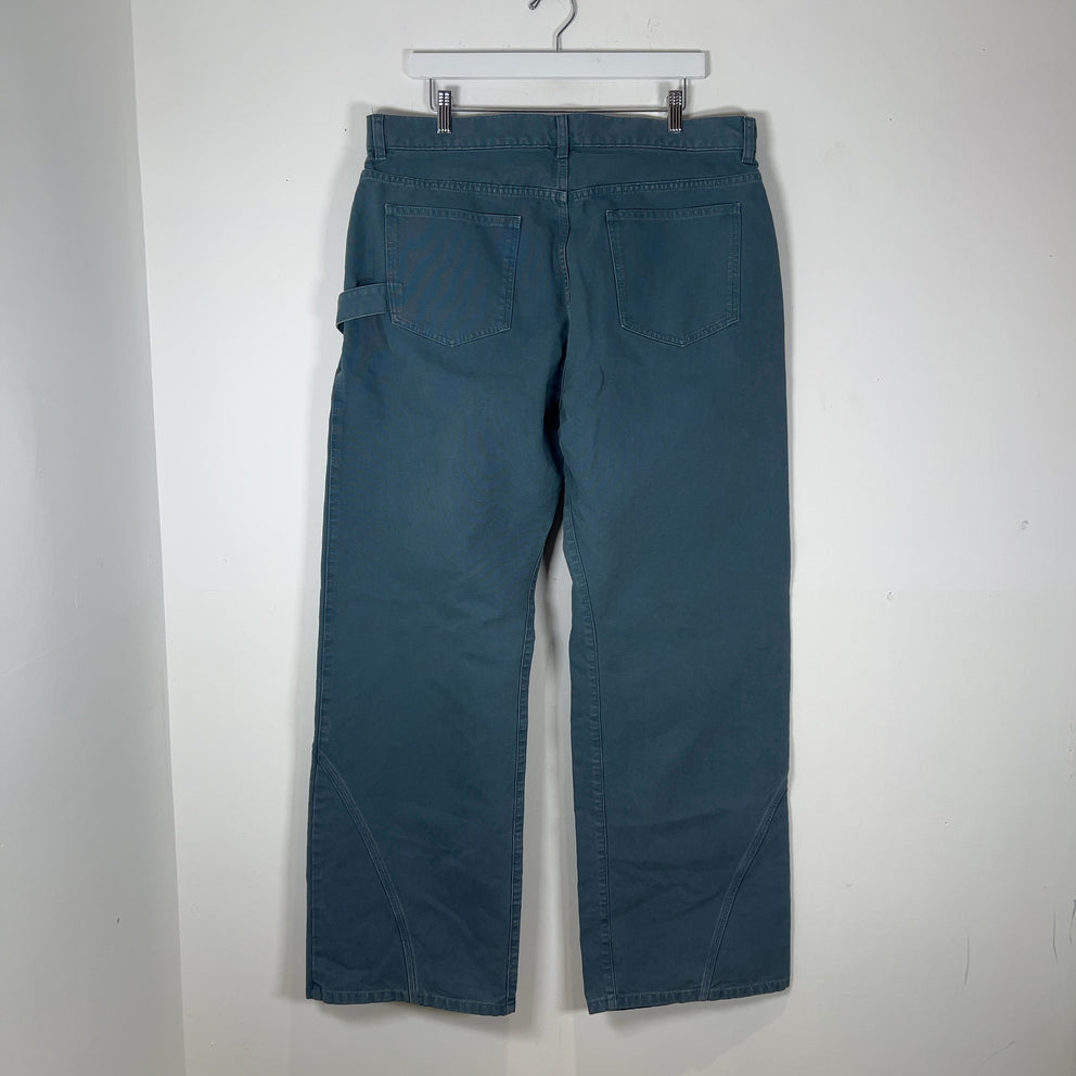 JW Anderson Blue 'Twisted' Workwear Canvas Pants