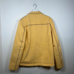 Marni Yellow Stitch Logo Denim Blazer