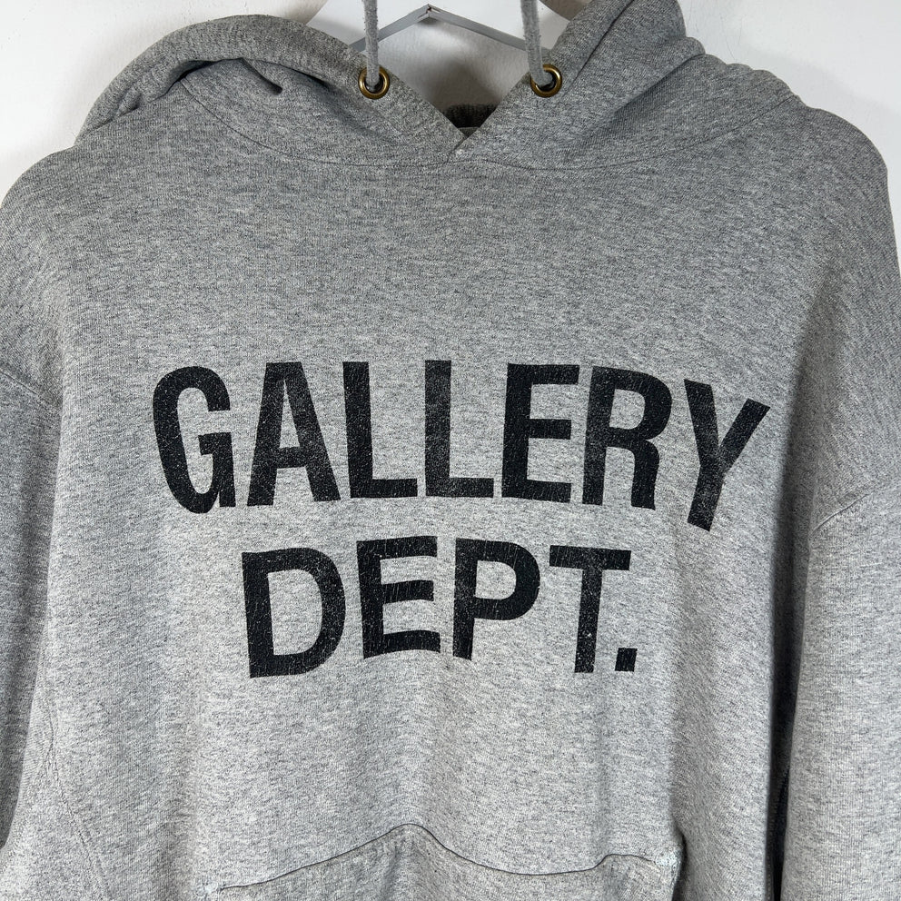 Gallery Dept Spell Out Logo Grey Hoodie