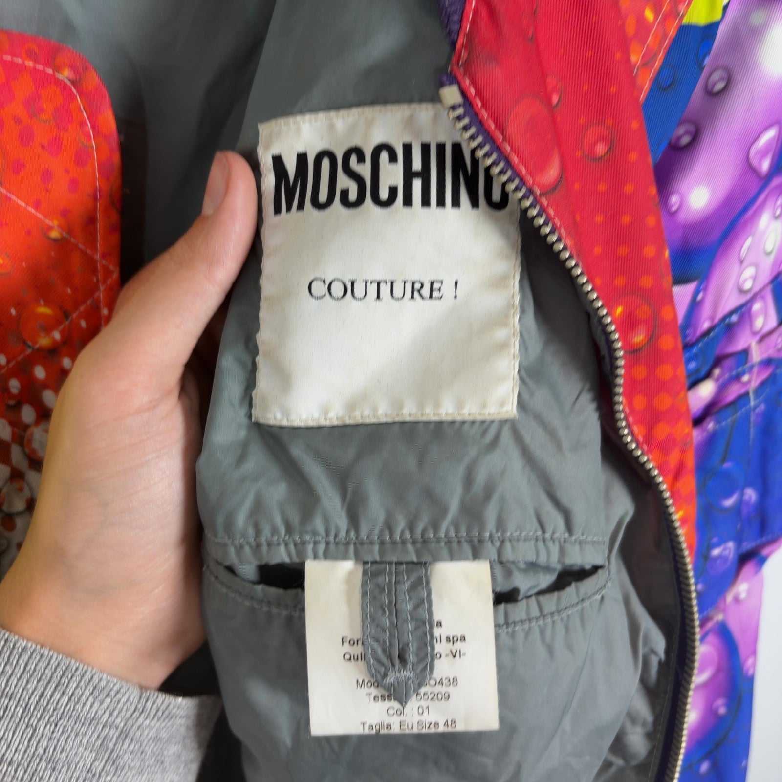 Moschino Couture “Drink Soda” Bomber Jacket