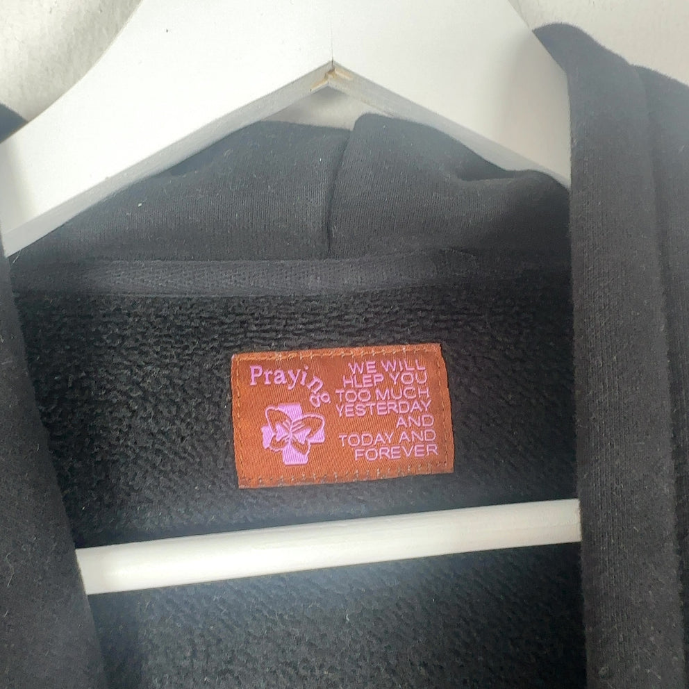 Praying 'Busy' Graphic Zip-Up Hoodie