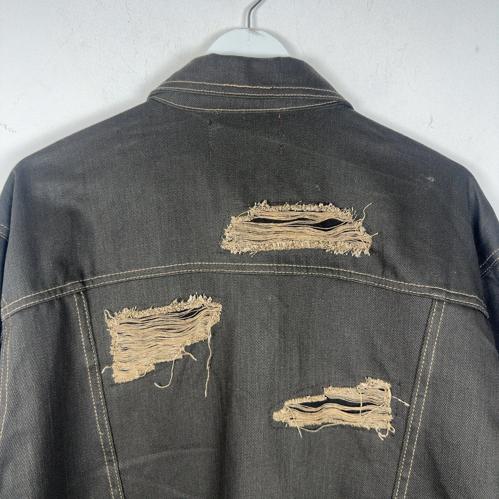 Who Decides War x Barriers Monument Embroidered Denim Jacket