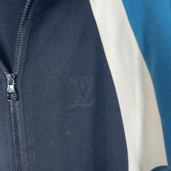 Louis Vuitton Color Block Leather/Knit Track Jacket