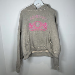 GV Gallery Rasberry Hills Crest Graphic Distressed Hoodie