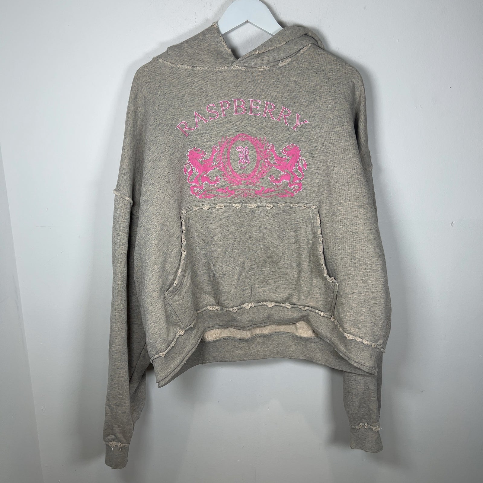 GV Gallery Rasberry Hills Crest Graphic Distressed Hoodie