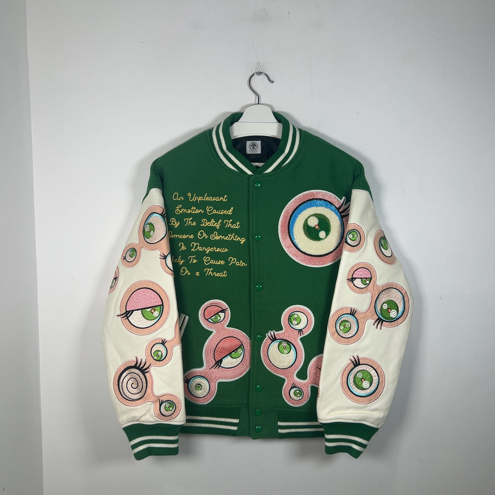 Saint Micheal x Takashi Murakami 'Jellyfish Eyes' Stadium Varsity Jacket