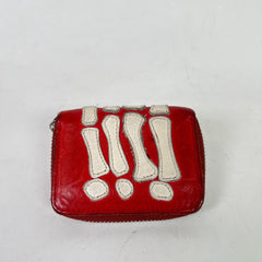 Kapital Red Leather Bone Wallet