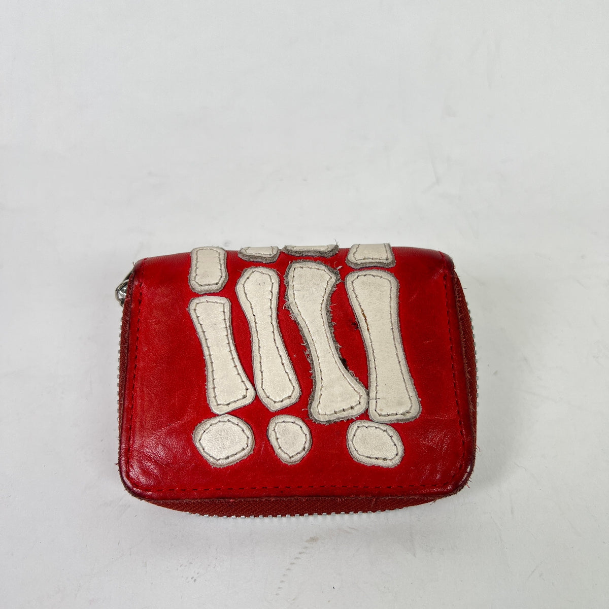 Kapital Red Leather Bone Wallet