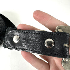 Enfants Riches Deprimes Port Of Souls Braided Belt Black/Silver Size 95