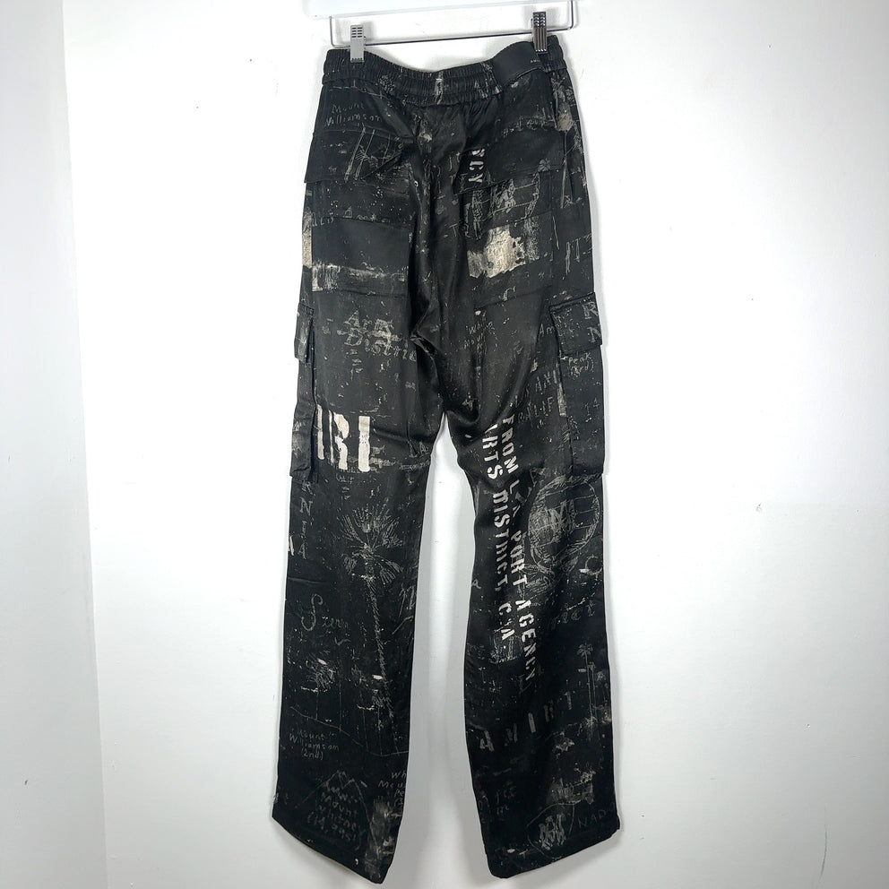 Amiri Army Stencil Silk Pants