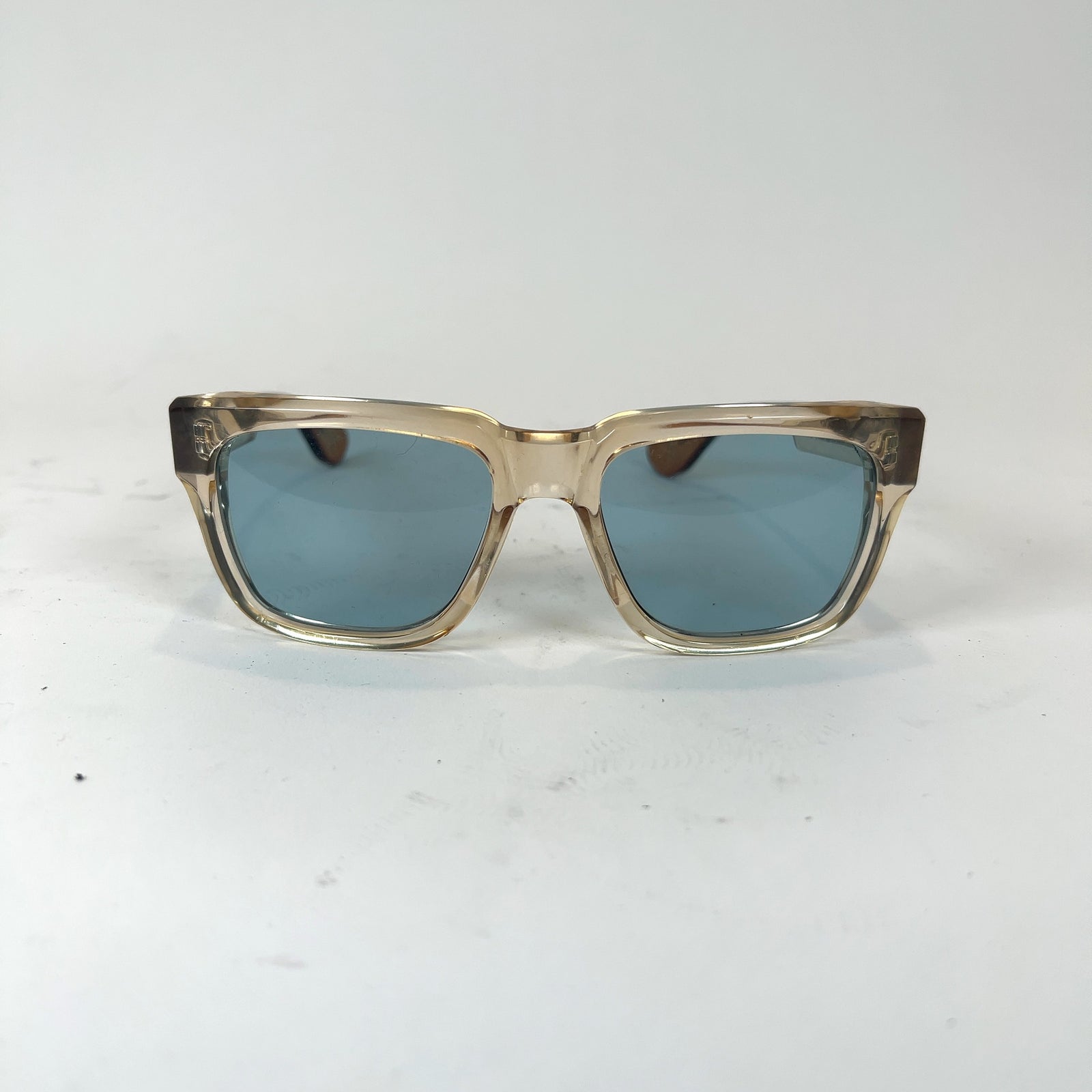 Chrome Hearts Clearish Frame Box Officer Sunglasses
