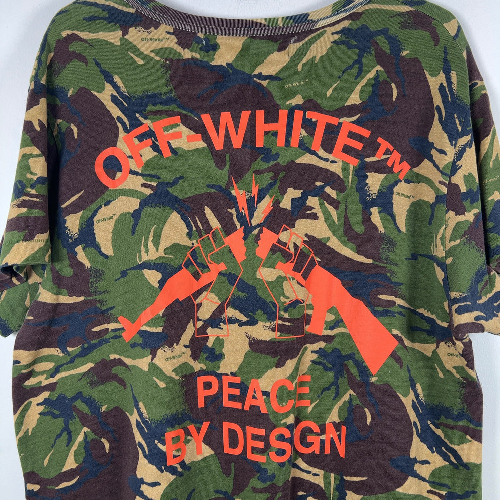 Off-White Camoflauge 'Piece By Design' T-Shirt Size M