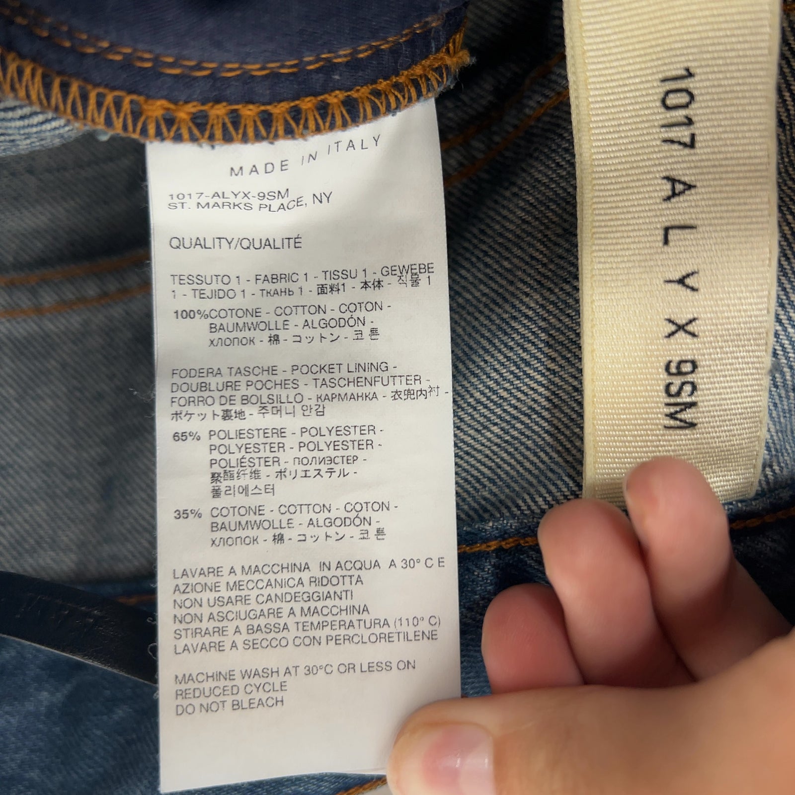 1017 ALYX 9SM x Blackmeans Distressed Denim Jeans