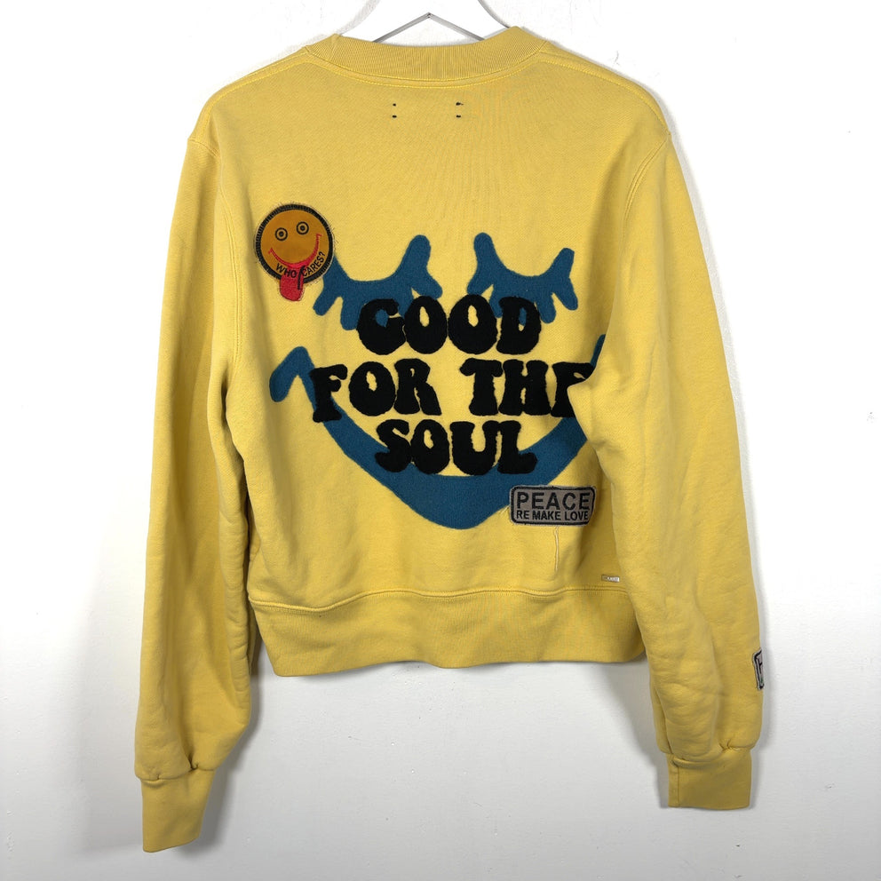 Amiri 'All Love' Yellow Crewneck