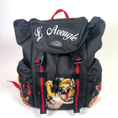 Gucci L'Aveugle Par Amour Techno Canvas Embroidered Backpack