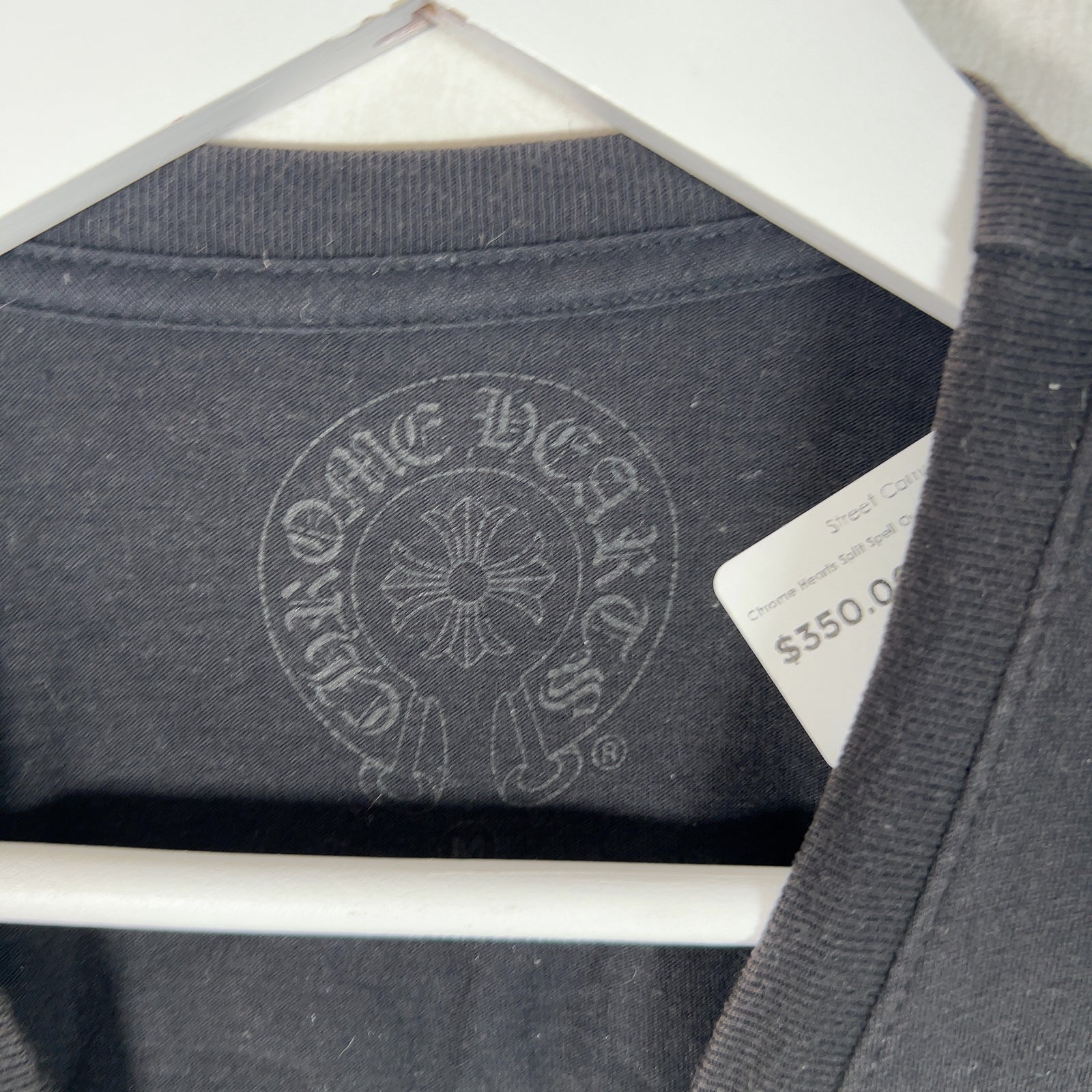 Chrome Hearts Split Spell Out Dagger Back Graphic T-Shirt