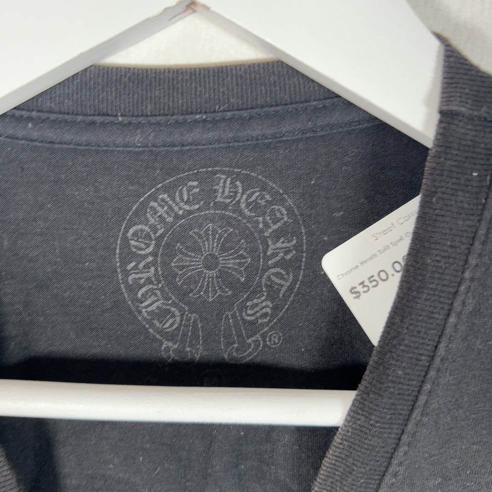 Chrome Hearts Split Spell Out Dagger Back Graphic T-Shirt