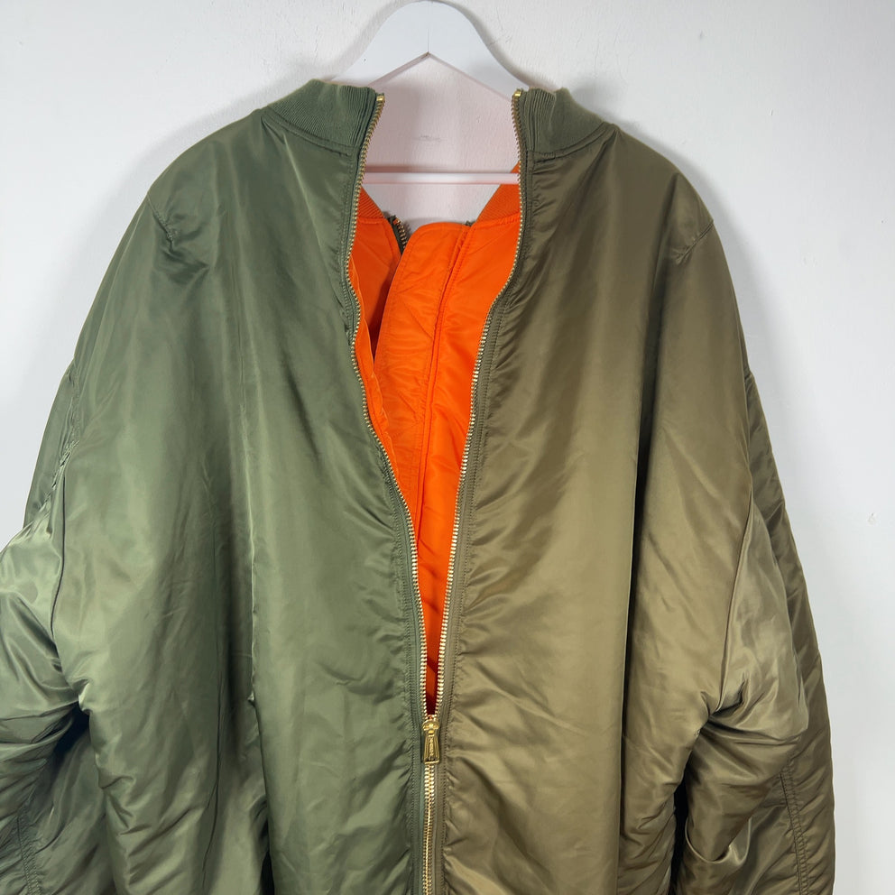 Vetements Double Zipper Oversized Flight Bomber Jacket