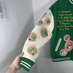 Saint Micheal x Takashi Murakami 'Jellyfish Eyes' Stadium Varsity Jacket