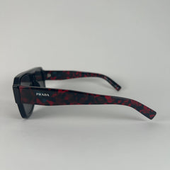 Prada Red Marble Acetate Sunglasses