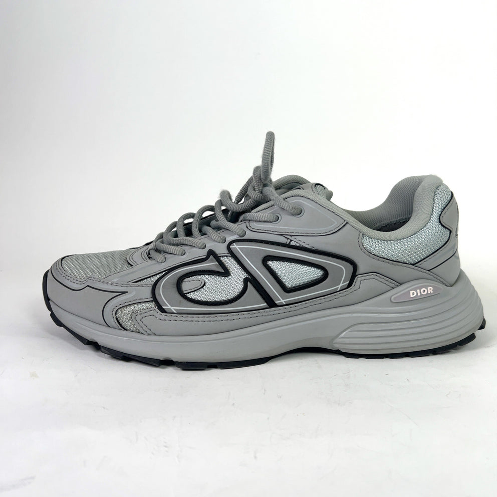 Dior B30 Grey Mesh Microfiber Low-Top Sneakers
