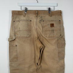 Carhartt Vintage Faded Khaki Distressed 'Double Knee' Carpenter Pants