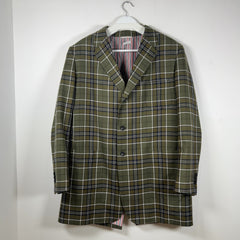 Thom Browne Multi-Pocket Plaid Peacoat