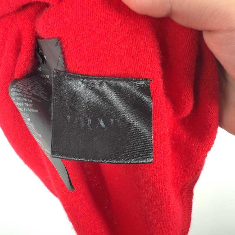 Prada Knit Colorblock Quarter-Zip Polo