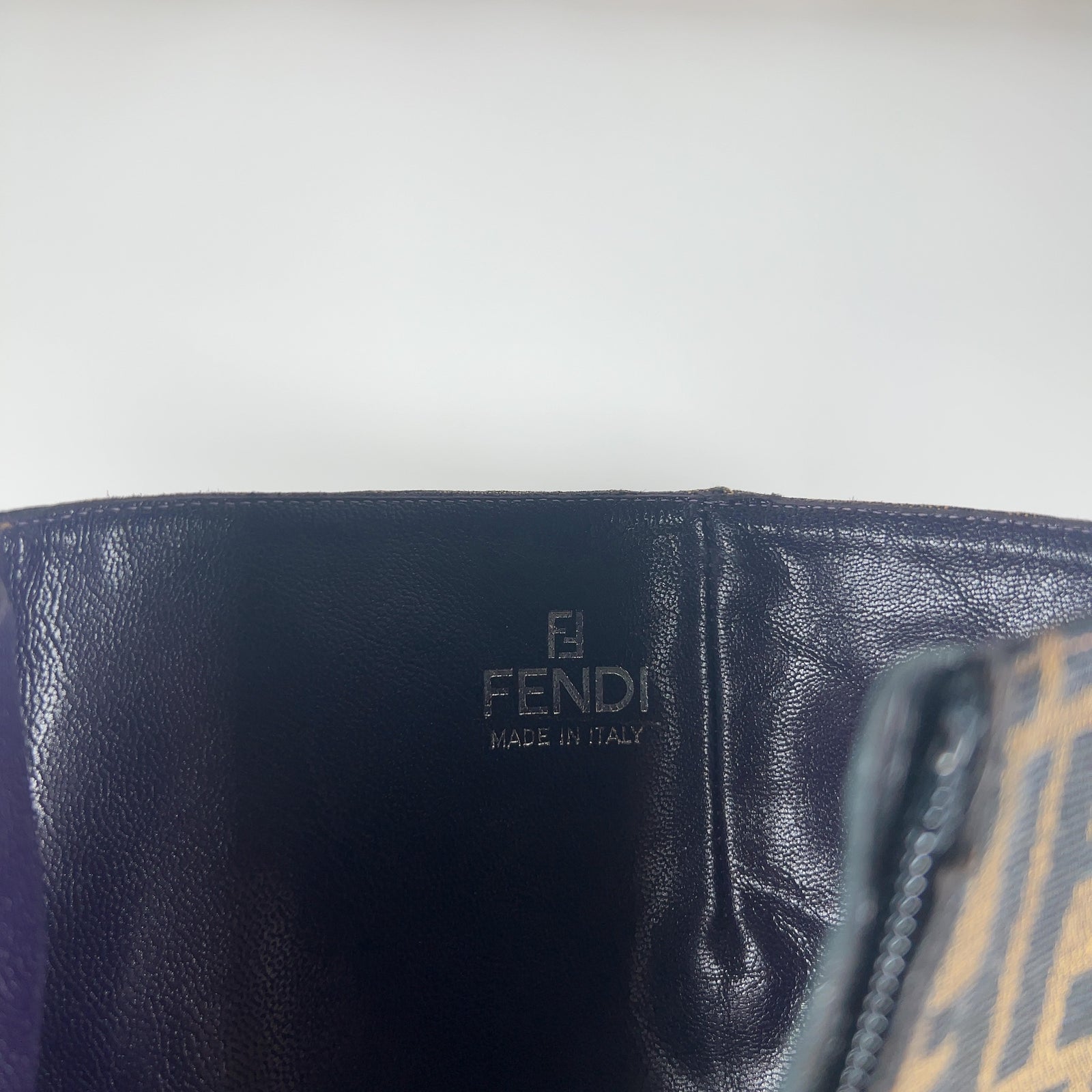 Fendi Logo Monogram Canvas Boots