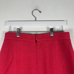 Chanel Pink Vintage Bouclé Wool Skirt Size S