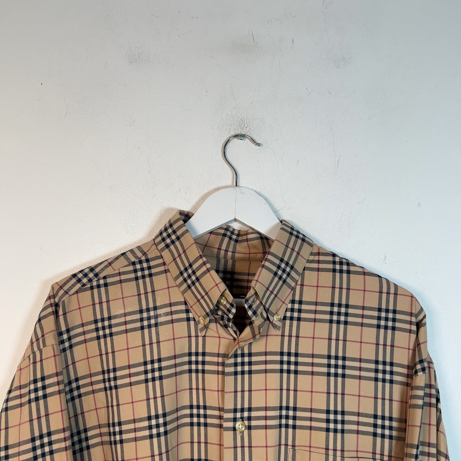 Burberry Vintage Check Plaid Button Up Shirt