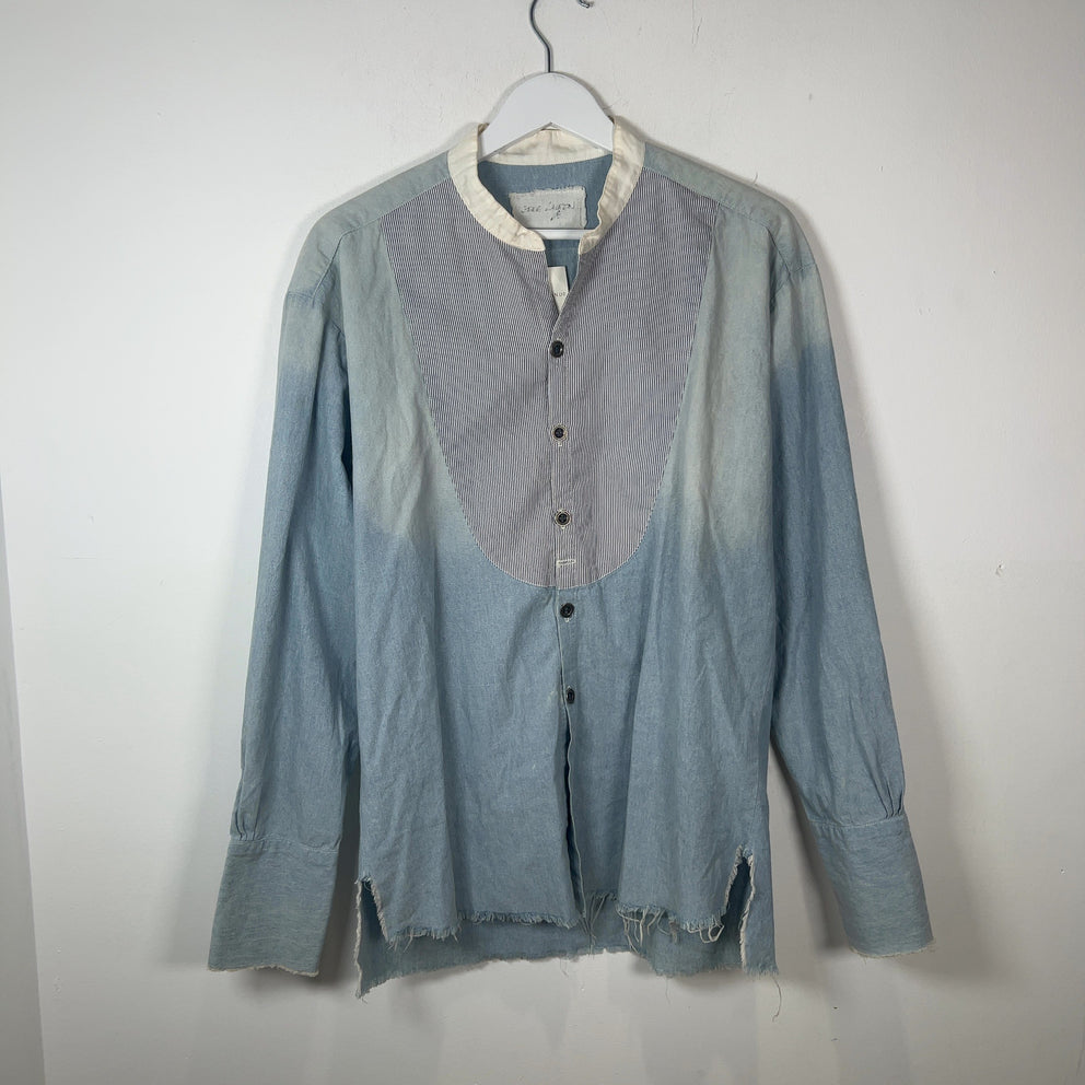 Greg Lauren Reconstructed Denim Tunic Shirt