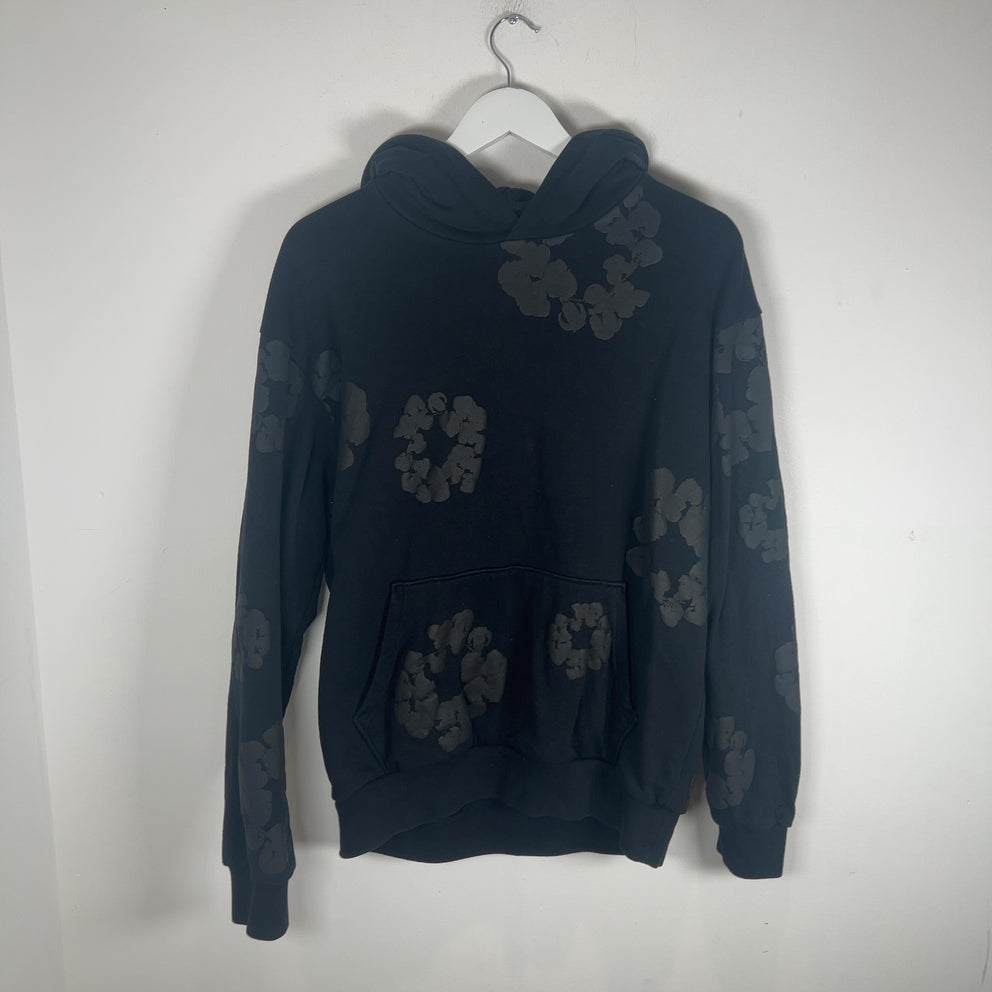 Denim Tears Black Tonal Wreath Hoodie