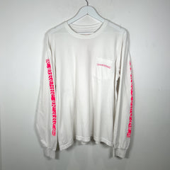 Chrome Hearts Pink Spell Out Logo Bar Longsleeve