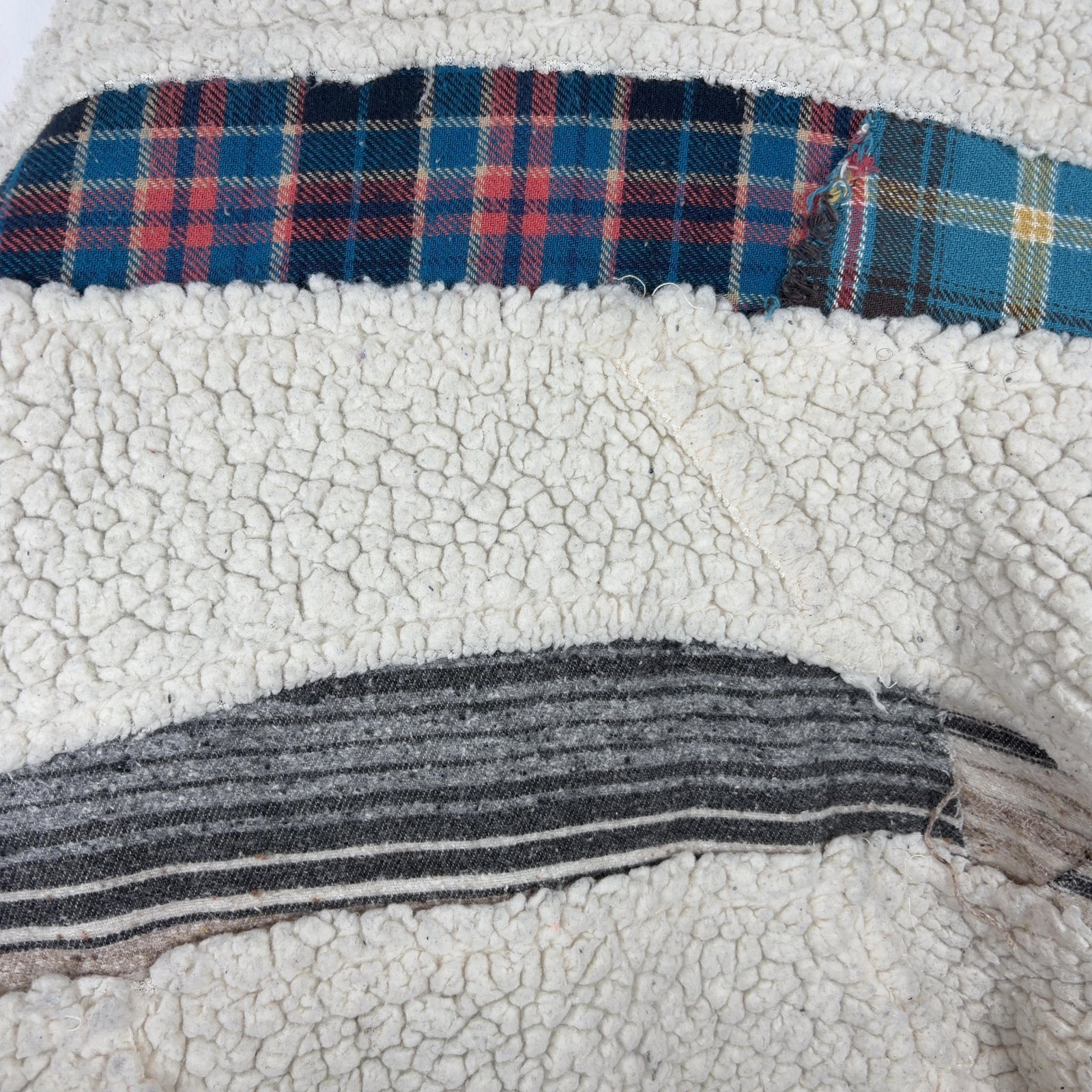 Greg Lauren Kimono Sherpa Patchwork Light Jacket