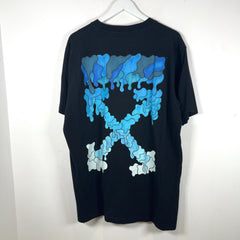Off-White Blue Drip Arrow Graphic T-Shirts