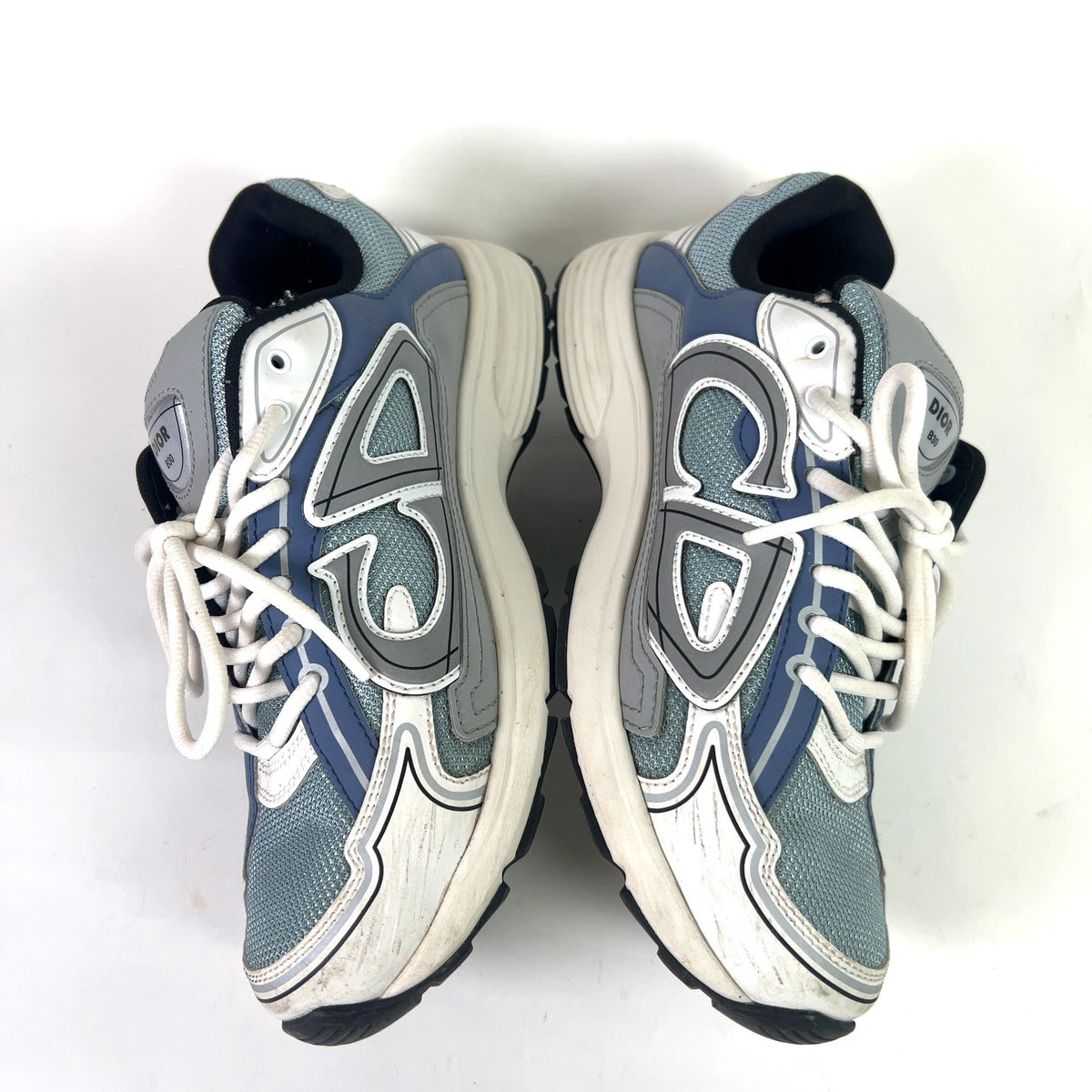 Dior B30 Blue/White Mesh Microfiber Low-Top Sneakers