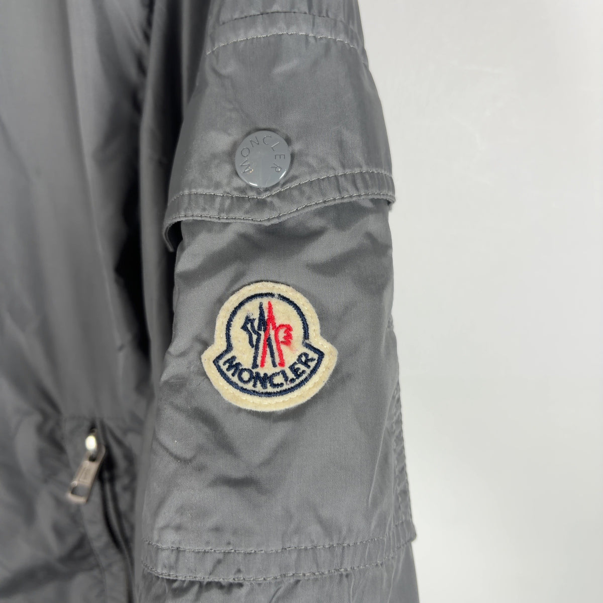 Moncler Stripped Grey Windbreaker