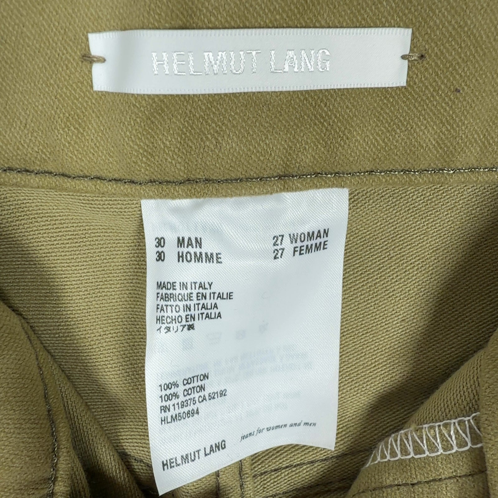 Helmut Lang Harness 7-Pocket Straight Leg Pants