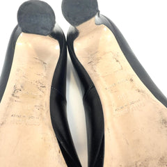 Miu Black Leather Pumps Heels