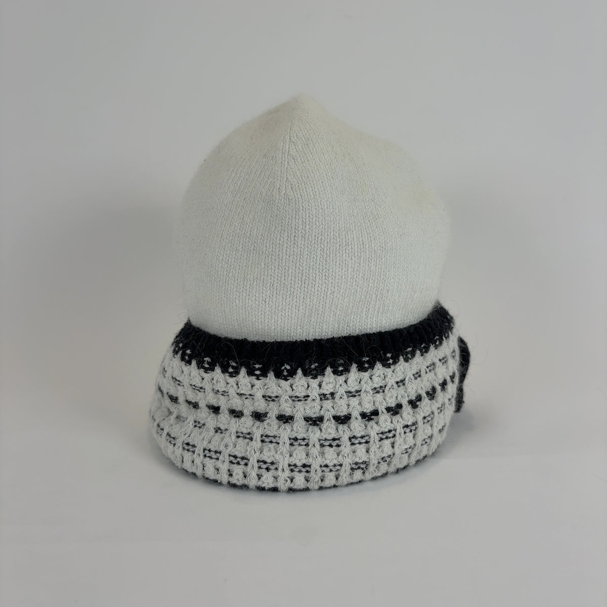 Chanel Wool Tweed Logo Beanie Hat