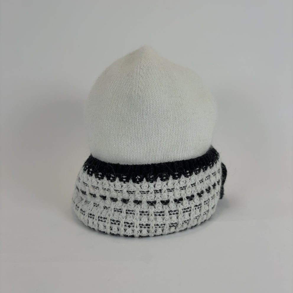 Chanel Wool Tweed Logo Beanie Hat